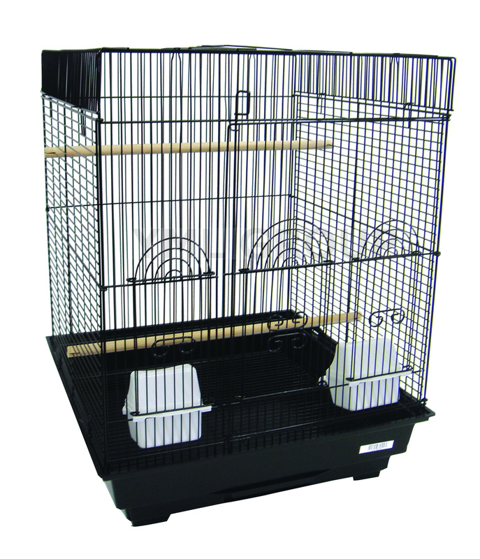 YML A1104BLK Round Top Style Small Parakeet Cage 11 x 9 x 16